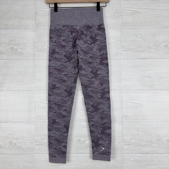 Gymshark Seamless Leggings Size Small Lavender Camo High Rise Lift Butt Scrunch - Picture 4 of 10